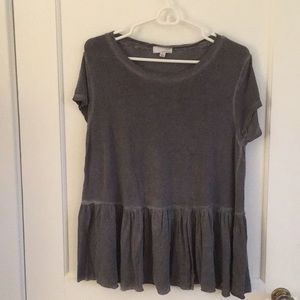 UO Gray Peplum Top